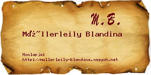 Müllerleily Blandina névjegykártya
